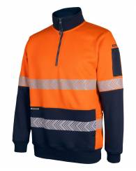 1/2 Zip Segmented Tape Fleece Hi Vis